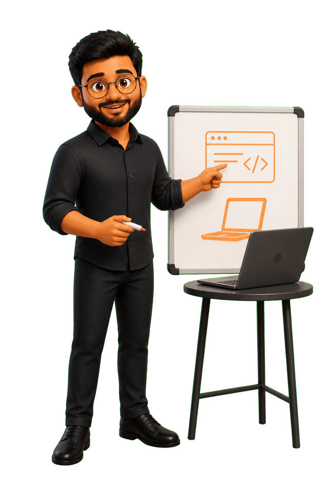 Host teaching a computer and coding class