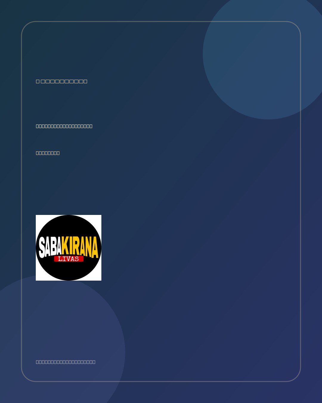 Saba Kirana & Livas brand slide